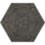 12" x 13-7/8" fantastique hexagon decorative field in grey
