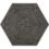 12" x 13-7/8" fantastique hexagon decorative field in grey