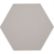 12" x 13-7/8" hexagon decorative field in crème
