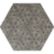 12" x 13-7/8" maximus hexagon decorative field in grey