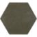 12" x 13-7/8" reptile hexagon decorative field in grey