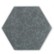12" x 13-7/8" tendril hexagon decorative field in grey