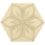 12" x 13-7/8" tropic hexagon decorative field in crème