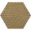 12" x 13-7/8" weave hexagon decorative field in crème