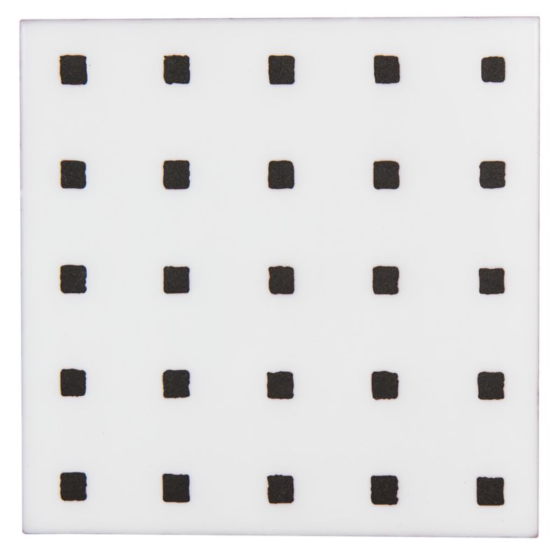 Maven Zuma 8" x 8" field tile in Matte White with grey dry line