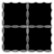 Ann Sacks Mosaic Simple Leaf Lattice 11.5625" x 11.5625" pattern repeat in Nero Marquina & Bardiglio