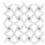 Ann Sacks Mosaic Reye 11.625" x 11.625" pattern repeat in Thassos Standard, Carrara, & Bardiglio