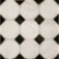 circle square #3 mosaic in carrara with nero pure black dot in polished finish