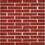 3/8" x 2" brick offset mosaic with red lake in polished finish