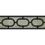 4-1/8" x 12" oval link border mosaic with verde luna and nero pure black in polished finish