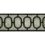 5-1/2" x 12" oval link border mosaic with verde luna and nero pure black in polished finish