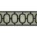5-1/2" x 12" oval link border mosaic with verde luna and nero pure black in polished finish