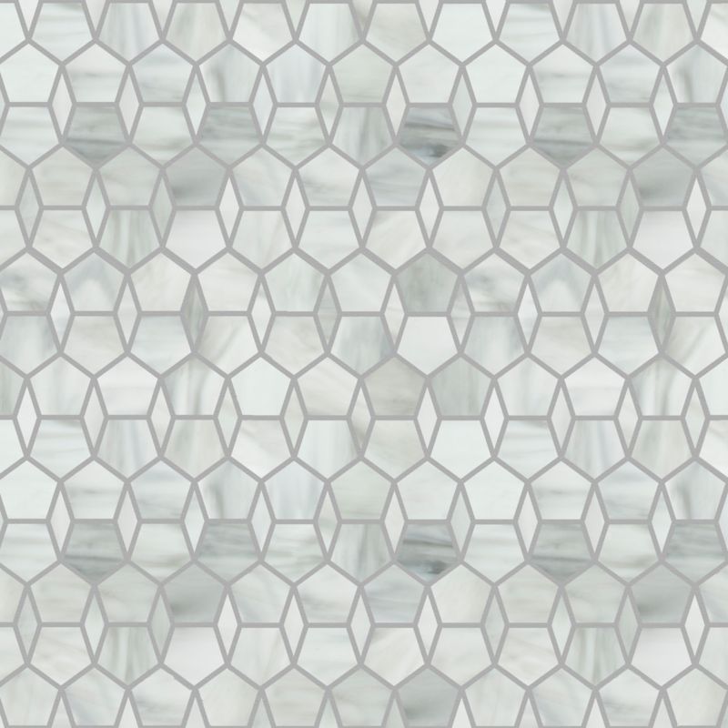 hex diamond mosaic in rain cloud