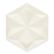Shasta Double Hexagon in White Shimmer matte