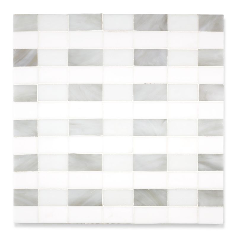Aino mosaic in moonstone and alabaster in a sea glass finish