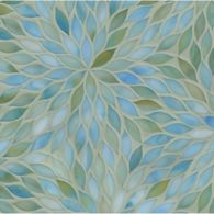 blossom mosaic in aquamarine