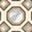 gregory mosaic in ivory cream, breccia oniciata, emperador dark, and calacatta tia