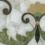 rococo loco mosaic in calacatta tia, montevideo, chartreuse, and renaissance bronze