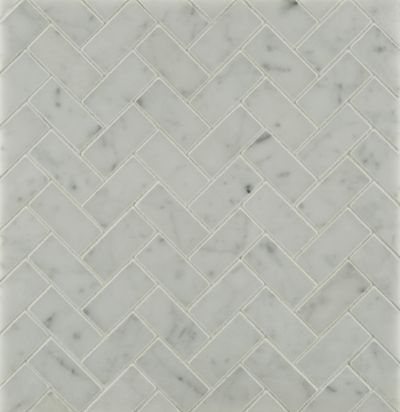 Large herringbone mosaic in honed finish