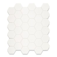 2" Hex mosaic in Gloss White