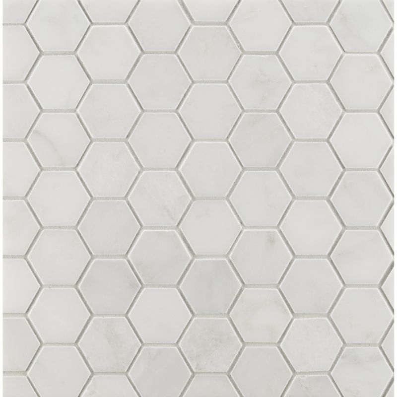 2" hexagon mosaic in honed finish