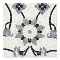 12" x 12" Marmaris mosaic inA bsolute White (seaglass), Labradorite, Champagne, Obsidian