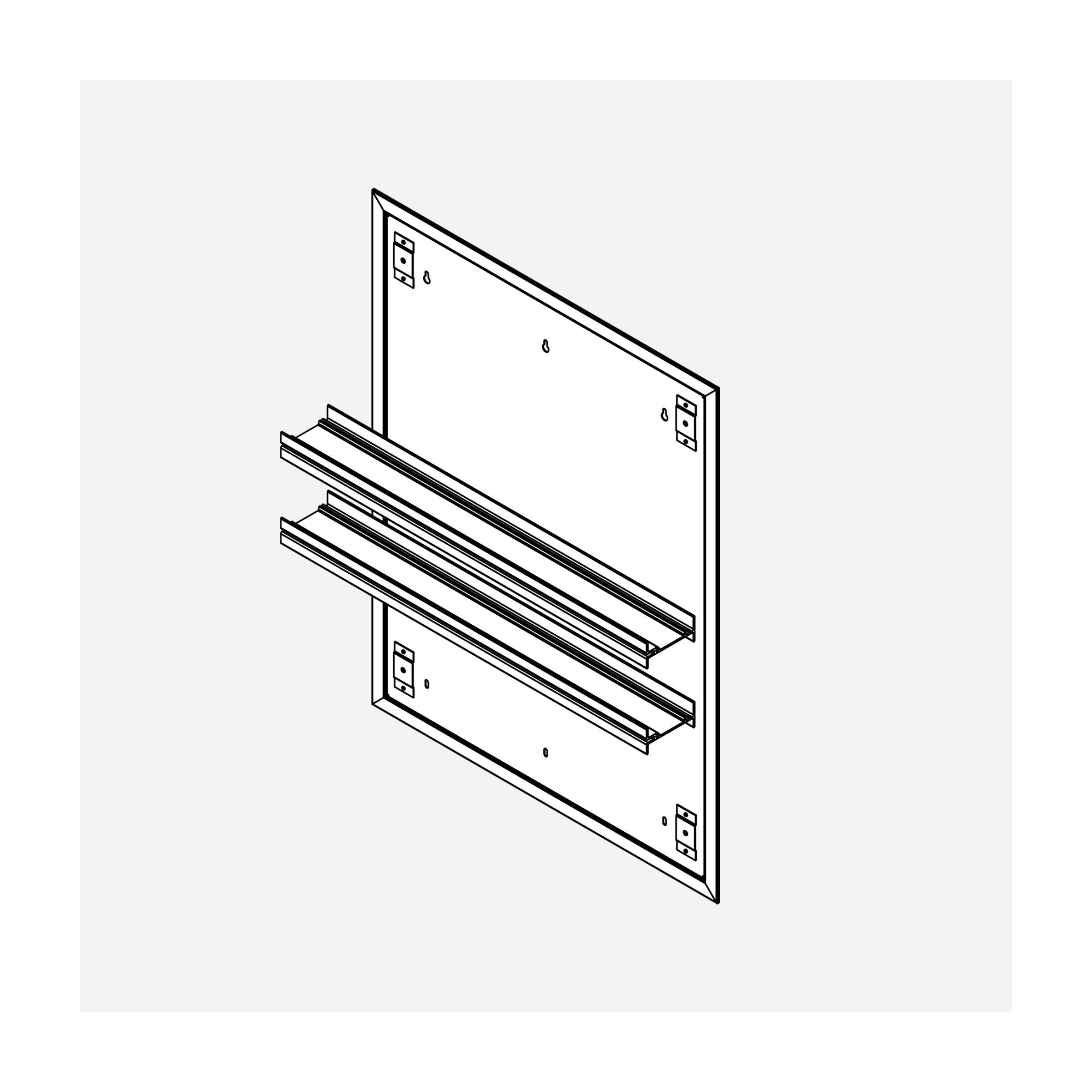 Profiles Mirror Ganging Kit, 24" W x 30" H Bathroom Accessories