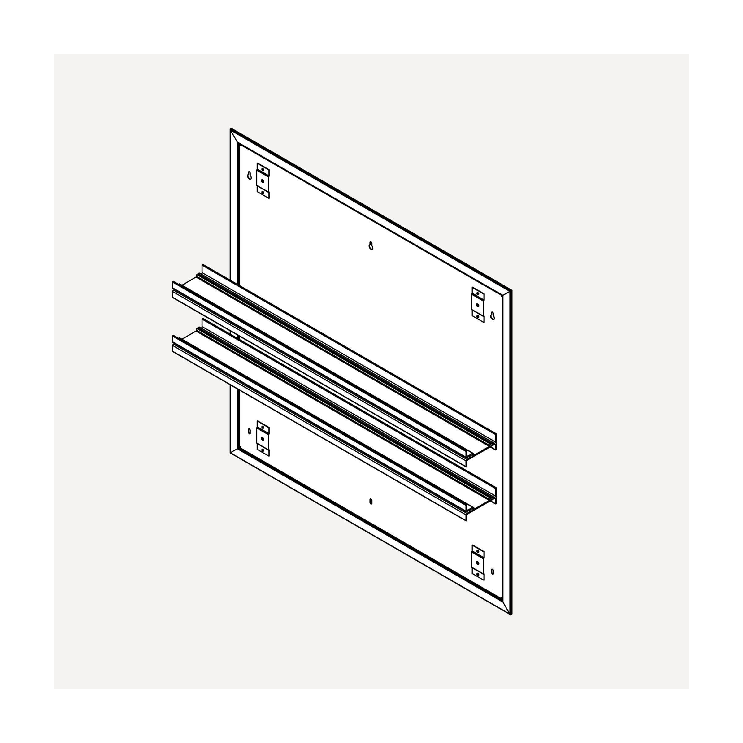 Profiles Mirror Ganging Kit, 30" W x 30" H Bathroom Accessories