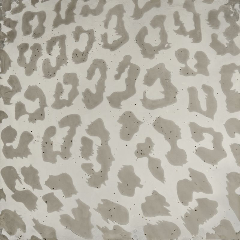 10" x 10" leopard field in argent
