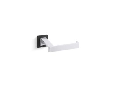 Toilet Paper Holder, with Matte Black Accents
