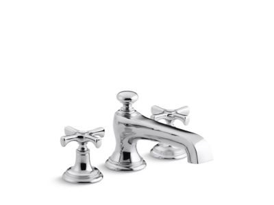 Deck-Mount Bath Faucet, Cross Handles
