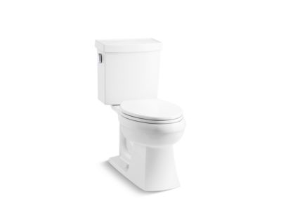 Two-Piece High Efficiency Toilet, Less Seat
