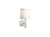 Rock Crystal Wall Sconce, Dove White Shade