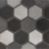 lava calda 2 inch hexagon mosaic in grey blend