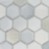 lava calda 2 inch hexagon mosaic in white blend
