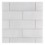 Lava Calda 3" x 9" rectangle fields in soft white, set in an offset brick pattern on a 14" x 14" display board