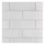 Lava Calda 3" x 9" rectangle fields in soft white, set in an offset brick pattern on a 14" x 14" display board