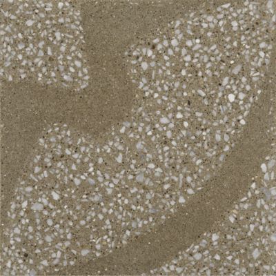 12-1/8" x 12-1/8" barcelona field in camel with white and grey marble
