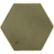 8" x 8" hexagon field in verdigris copper