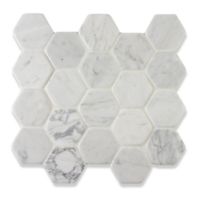 Hexagon Mosaic in Carrara