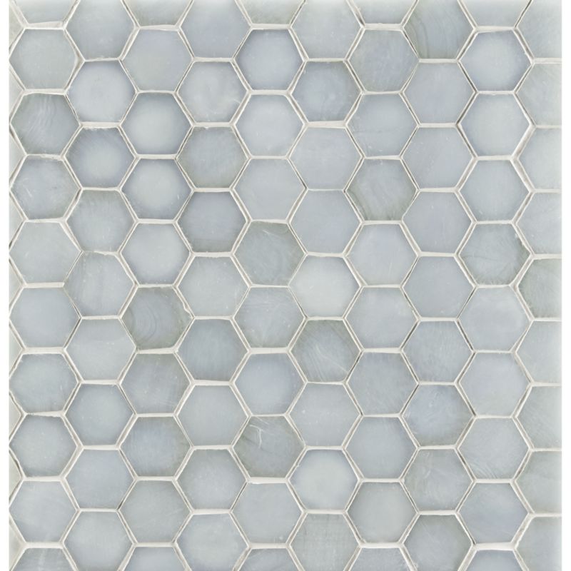 3/4" hexagon mosaic in bluemoon irid