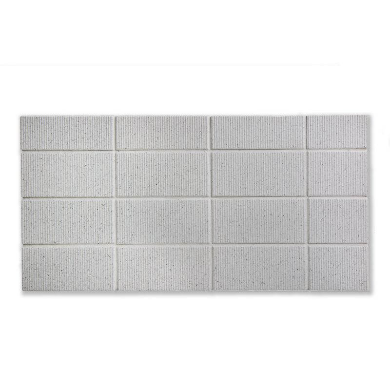 Rake 2" x 4" tiles in Linen on a 7" x 14" board