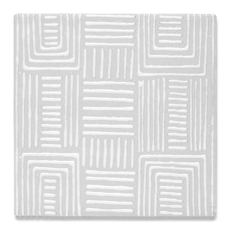 6" x 6" Insho Lines field in White