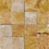 4" x 12" lotus border mosaic with red lake, travertine navona, verde luna, jerusalem gold, and giallo reale in polished finish