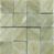 7" x 12" fallen leaf border mosaic with bianco antico, noce travertine, lagos azul, verde luna, and giallo reale in polished finish
