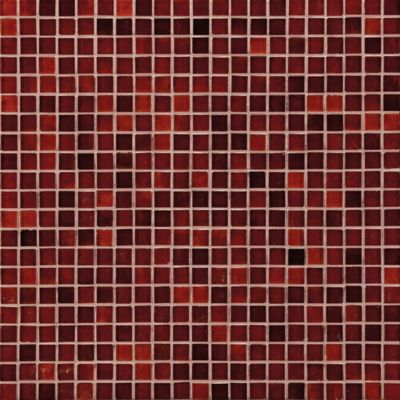 waterglass mosaic in crimson