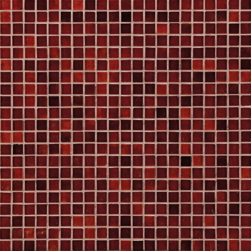 waterglass mosaic in crimson