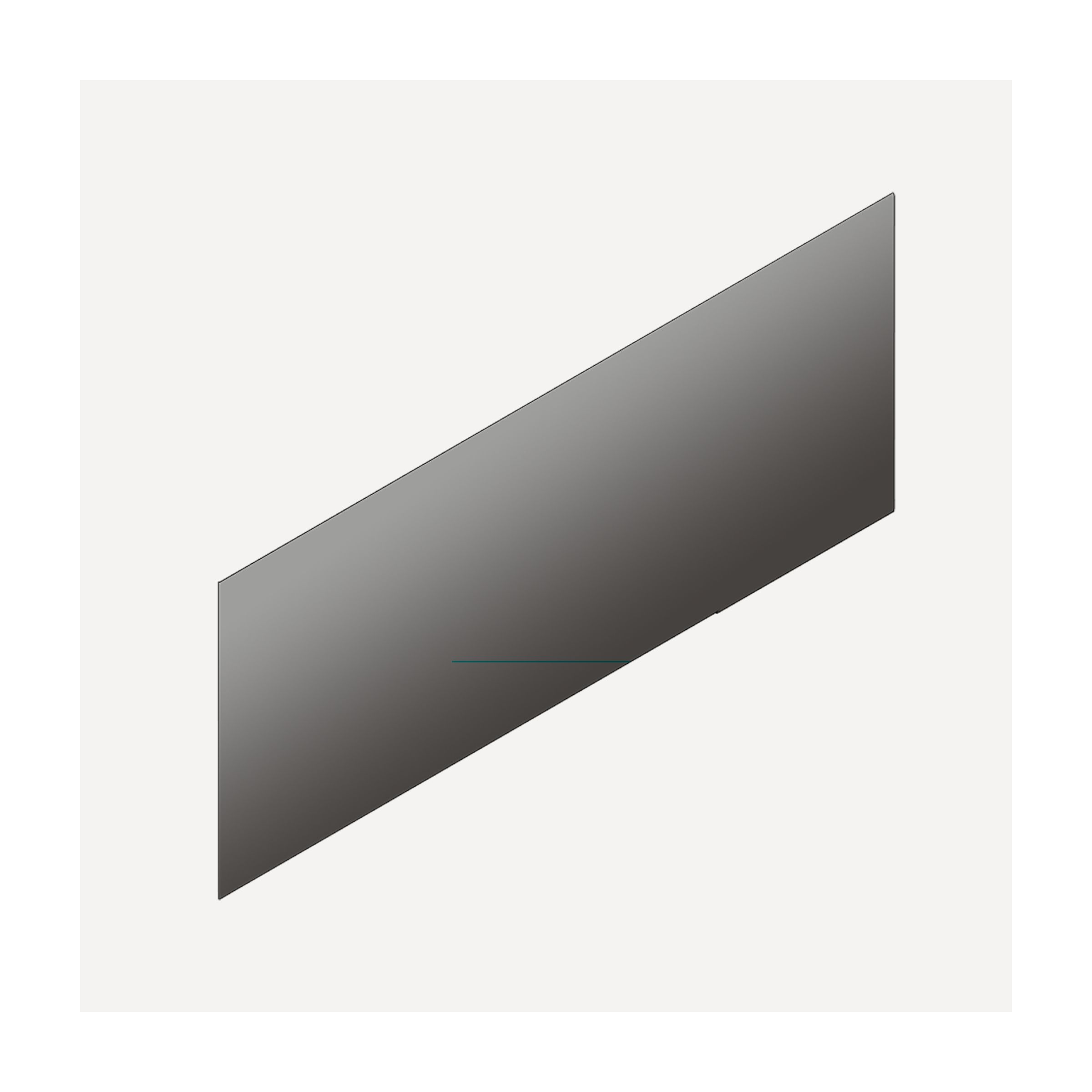 Cartesian & Profiles Side Kit, 7-1/2" H x 21" D, Single Side Kit, Tinted Gray Mirror Bathroom Accessories — For Cartesian & Profiles