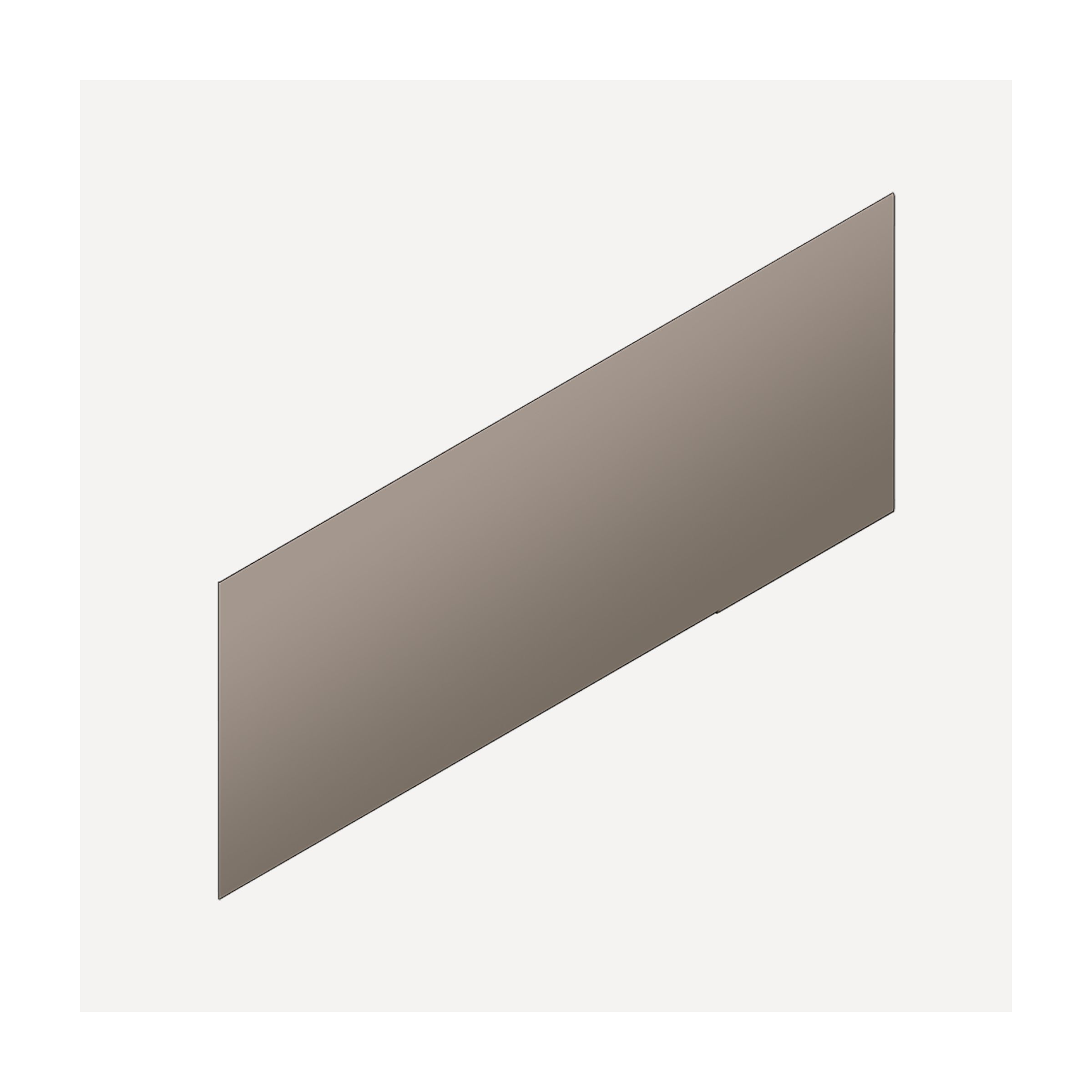Cartesian & Profiles Side Kit, 7-1/2" H x 21" D, Single Side Kit, Satin Bronze Bathroom Accessories — For Cartesian & Profiles