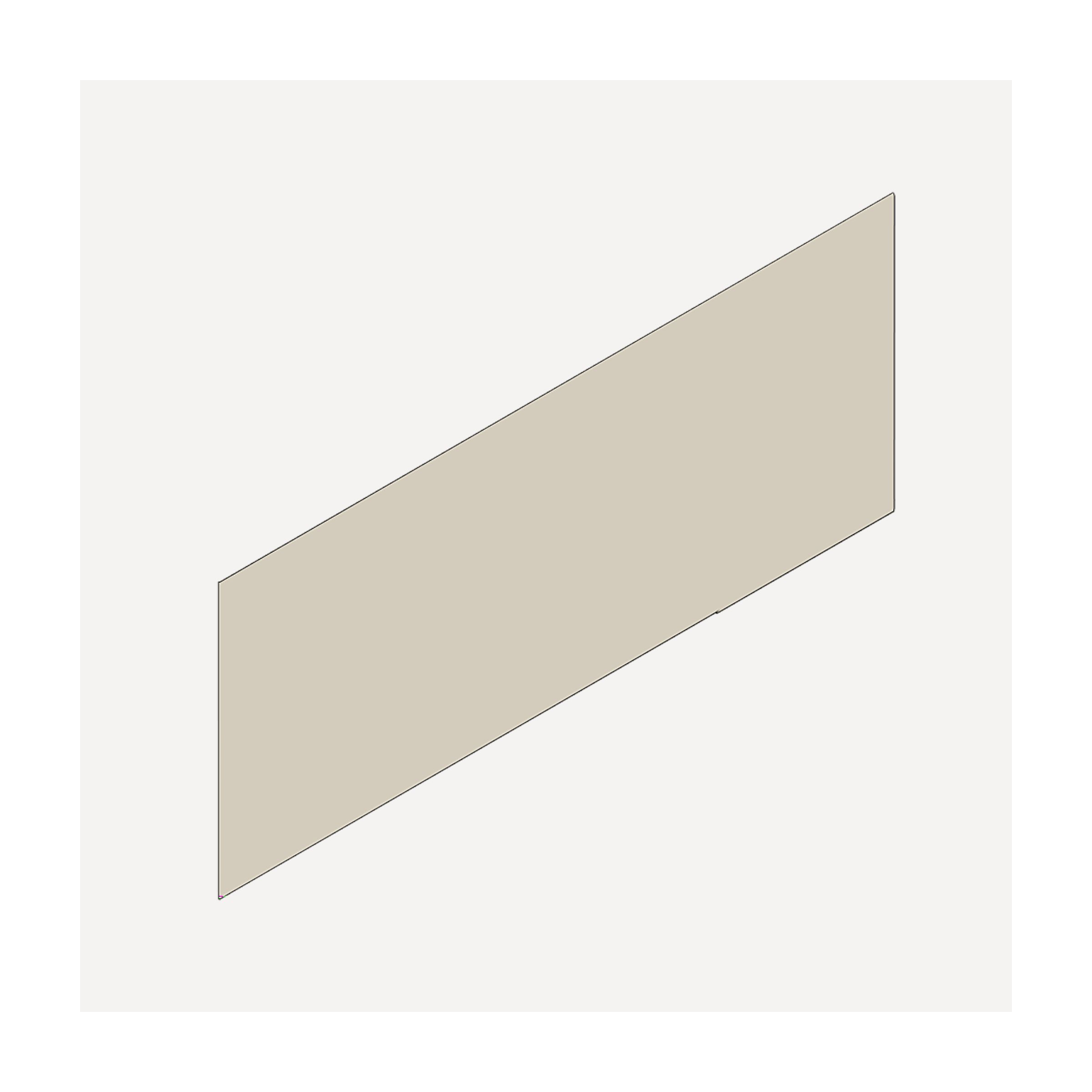 Cartesian & Profiles Side Kit, 7-1/2" H x 21" D, Single Side Kit, Matte Sand Bathroom Accessories — For Cartesian & Profiles